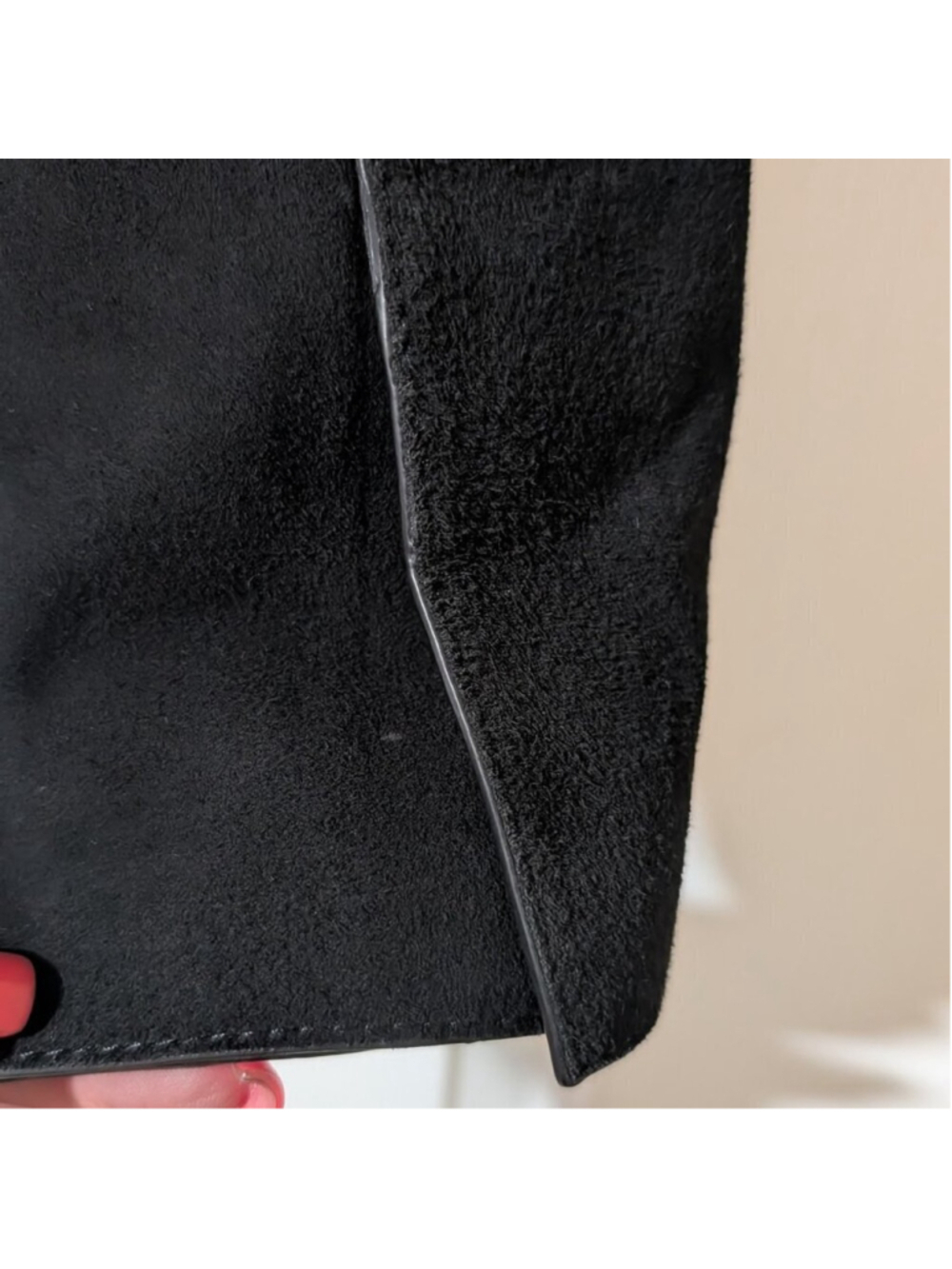 NEW Zara | Suede Leather Button-down Blazer In Black - Picture 8 of 15